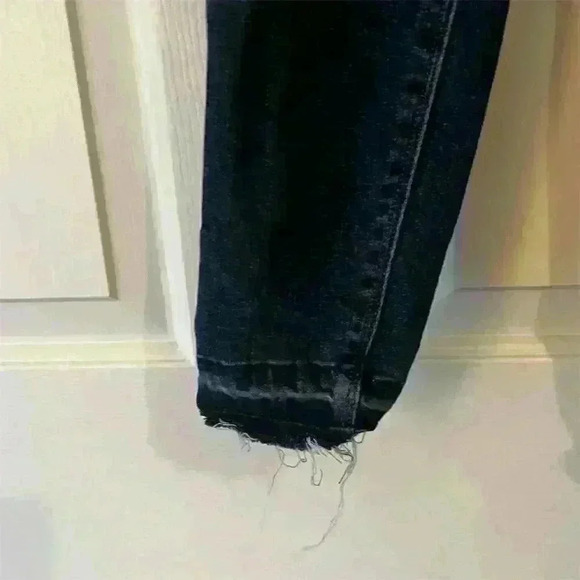 SPANX Women's Ankle Skinny Jeans Medium Distressed Blue Denim Pull-On Stretchy - Picture 4 of 13